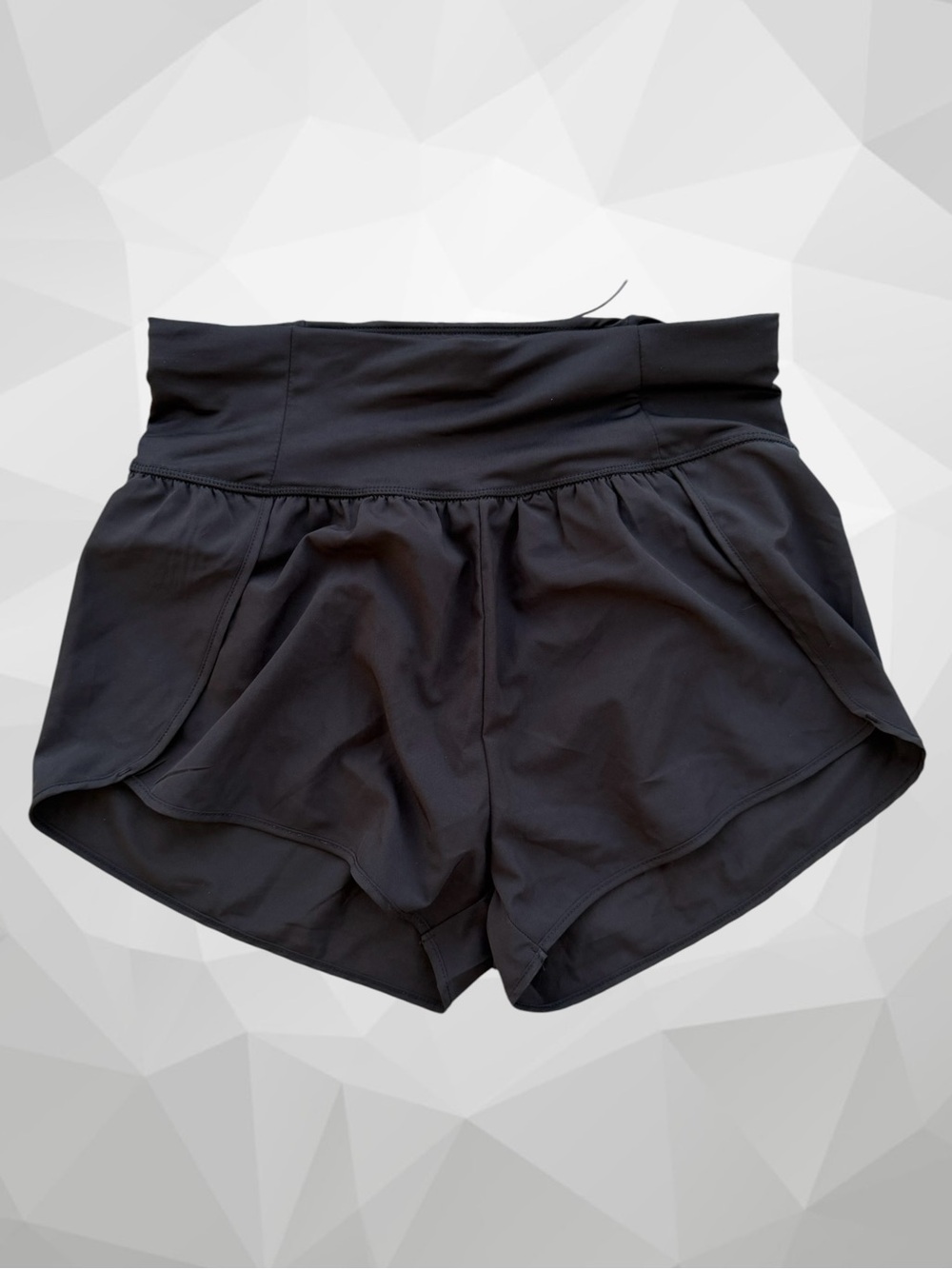 Love Tree Black Quick-Dry High-Waist Athletic Running Shorts Built-In Brief, L